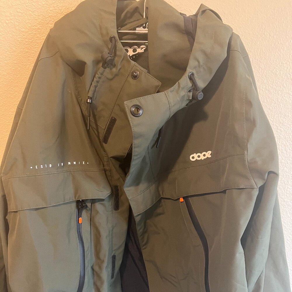 Dope Men’s Snowboard Jacket - Size Large, Green